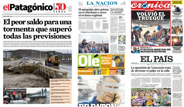 Tapas de diario del sábado 1 de abril de 2017