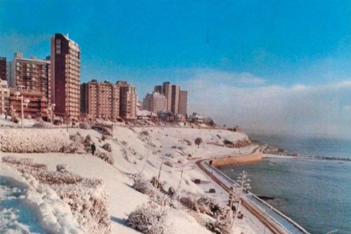 En Mar del Plata nevó en cuatro oportunidades
