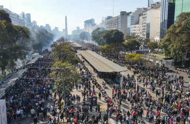 Cortes en la 9 de Julio por el Campeonato Federal del Asado