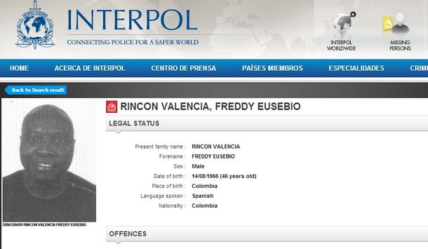 Una leyenda del fútbol colombiano, con pedido de captura internacional