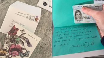 Una joven perdió su carnet y lo recuperó después de un año. Una joven perdió su carnet y lo recuperó después de un año.