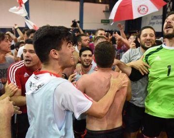 El delirio de los jugadores consumado el encuentro