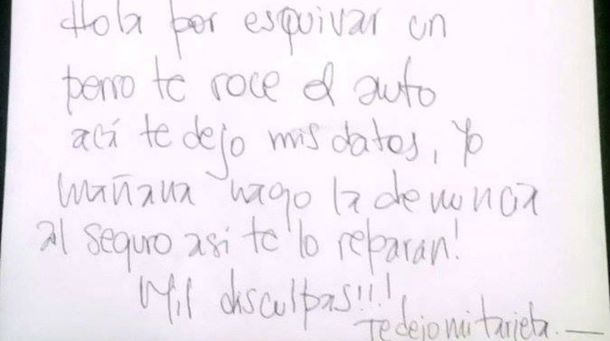 La nota que se volvió viral después de un choque con suerte