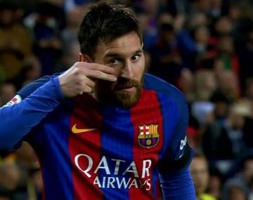 El curioso festejo de gol de Lionel Messi