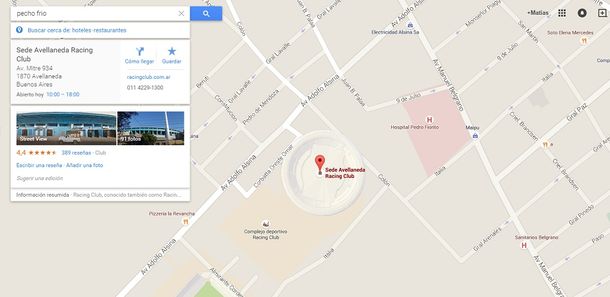 Las cargadas futboleras llegaron a Google Maps