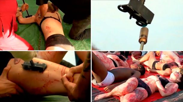 Protesta extrema: marcan a jóvenes con hierro caliente a favor del veganismo