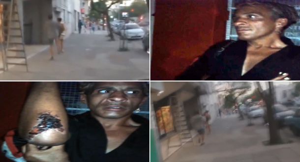 Inexplicable: un adolescente le pegó una patada voladora a una travesti