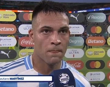 Lautaro Martínez, tras la victoria ante Perú.