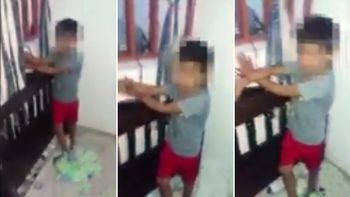 El nene estuvo cuatro horas atado en una ventana El nene estuvo cuatro horas atado en una ventana