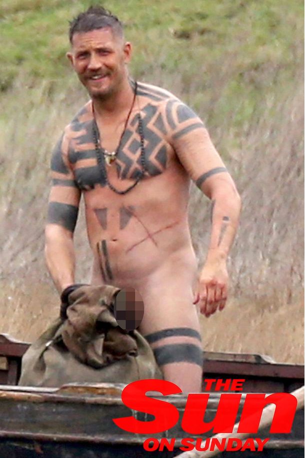 El actor Tom Hardy, de The Revenant, desnudo en la grabación de una serie