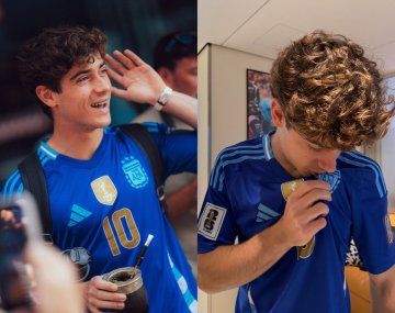 Alegría de finalista: Colapinto llegó a Spa con la camiseta de la Selección Argentina