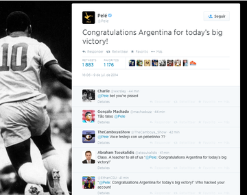 ¿Nos quiere mufar? Pelé felicitó a Argentina