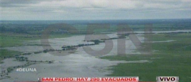 Temporal en San Pedro: así se ven las zonas inundadas desde el aire