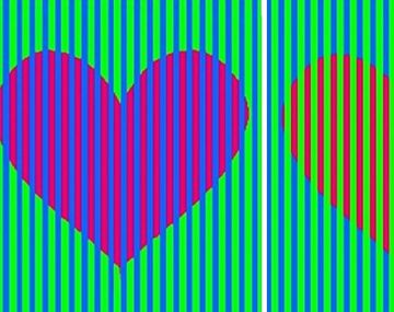 La ilusión óptica que se volvió viral: ¿de qué color son los corazones?
