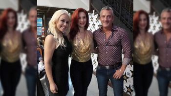 veronica ojeda, en el medio de marcos di palma y omar suarez veronica ojeda, en el medio de marcos di palma y omar suarez