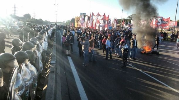 Corte en Panamericana y ruta 197