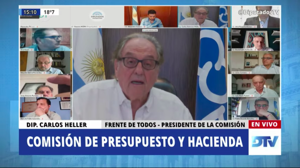 Diputados: reunión virtual de la comisión de Presupuesto y Hacienda
