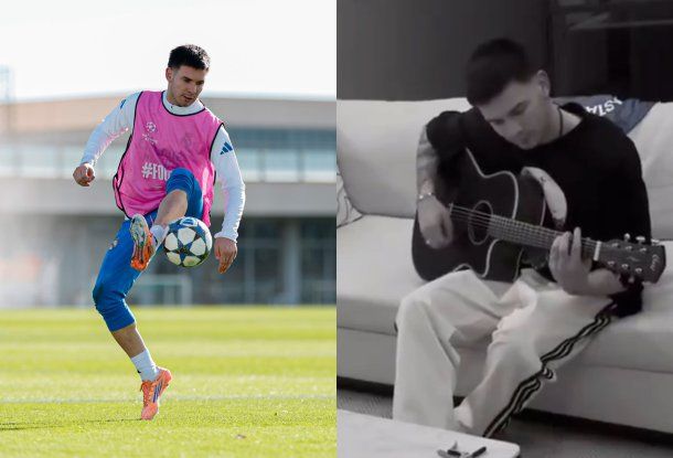 Franco Mastantuono grabó una canción para homenajear a Diego Maradona