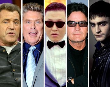 Mel Gibson, David Hasselhoff, Psy, Charlie Sheen y Daniel Radcliffe