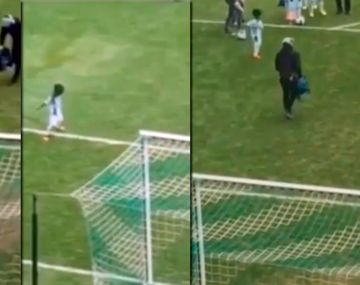 Mejor imitador: un nene festejó como Cristiano e hizo reír a todo el estadio