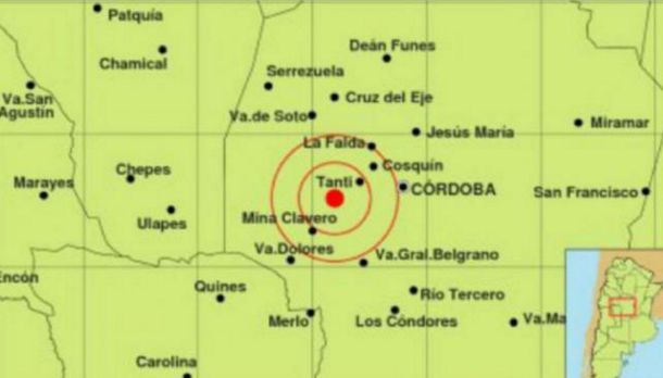 Se sintieron tres sismos en media hora en Córdoba