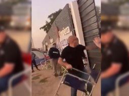 Dueño de pyme echó a sillazos a sindicalistas que bloqueaban su empresa