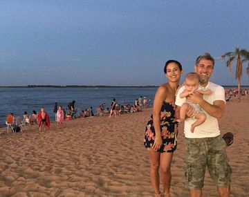 Lourdes Sánchez, Chato Prada y Valentín en Corrientes