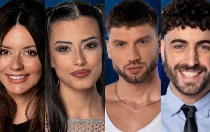 Semifinalistas de Gran Hermano 2025: Eugenia Ruiz, Luz Tito, Tato Algorta y Ulises Apóstolo.