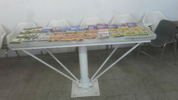 Esta es la camilla que utilizaron para poner las boletas