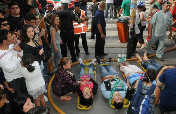 Accidente en el tren Sarmiento (Foto Télam)