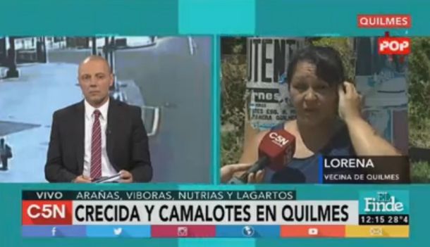 Creció el río de la Plata y aparecieron camalotes en un barrio de Quilmes