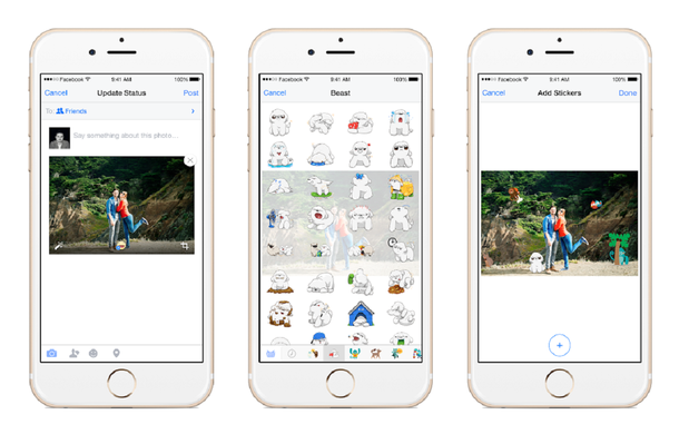 Facebook incorpora stickers para las imágenes
