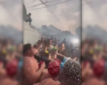 La abuela la la la festejó el campeonato del mundo de la Argentina