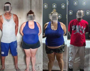 Los seis detenidos durante los allanamientos.