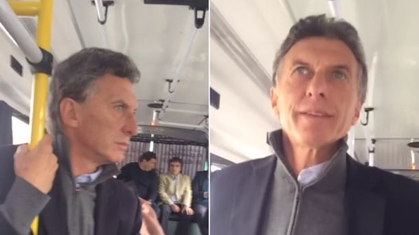 ¿La primera vez? Macri se subió a un colectivo para inauguar un Metrobus