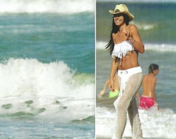 El look hot en la playa de Carolina Baldini