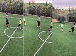 El golazo del Kun Agüero en un picado