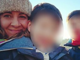 Mariana junto a su hijo Benjamin y su hermano