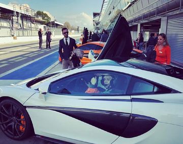 Wanda Nara, a toda velocidad en un circuito de Formula 1