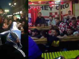 ¡Tu camiseta es un mantel! La burla de los hinchas argentinos a los croatas en la previa