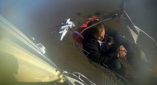 La avioneta volvía a San Fernando cuando se precipitó al agua