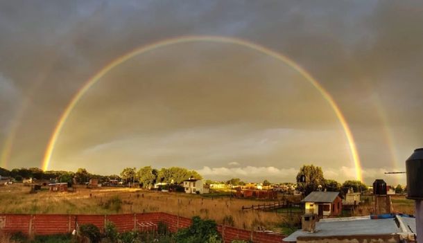 El espectacular doble arcoiris que sorprendió en Mar del Plata