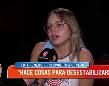 Coti Romero acusó a Alexis Quiroga de acosarla virtualmente