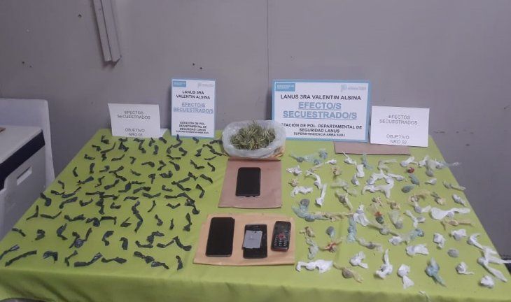 Cae una banda narco en Lanús Este con drogas y celulares robados