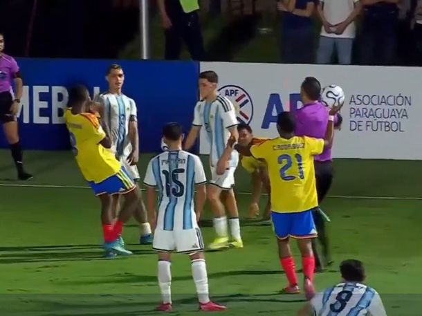 Dura caída para la Sub-17: Argentina fue superada por Colombia y hubo incidentes en el final