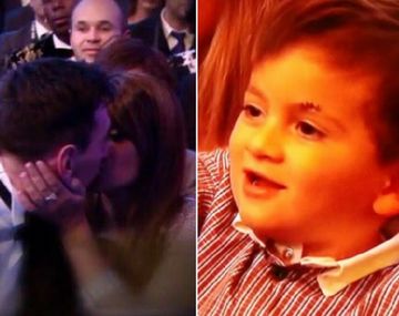 El romántico beso de Antonella Roccuzo y el tierno saludo de Thiago