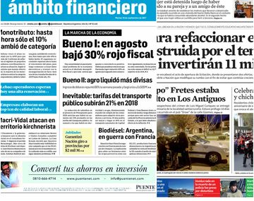 Tapas de diarios del martes 19 de septiembre de 2017