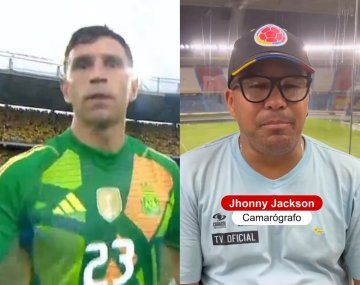 Habló el camarógrafo que se cruzó con Dibu tras la derrota en Colombia