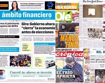 Mirá las tapas de los diarios