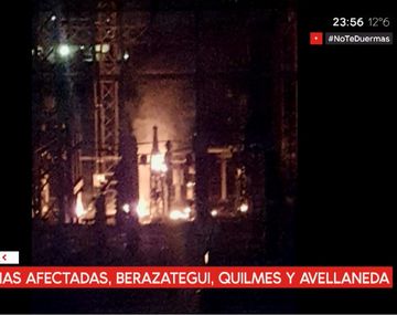 Un incendio en la usina de Dock Sud generó el apagón